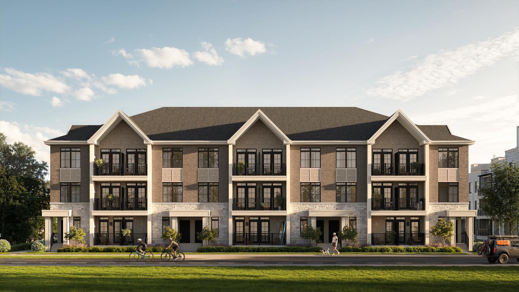 South Banks townhomes, Elevation A — artist's rendering