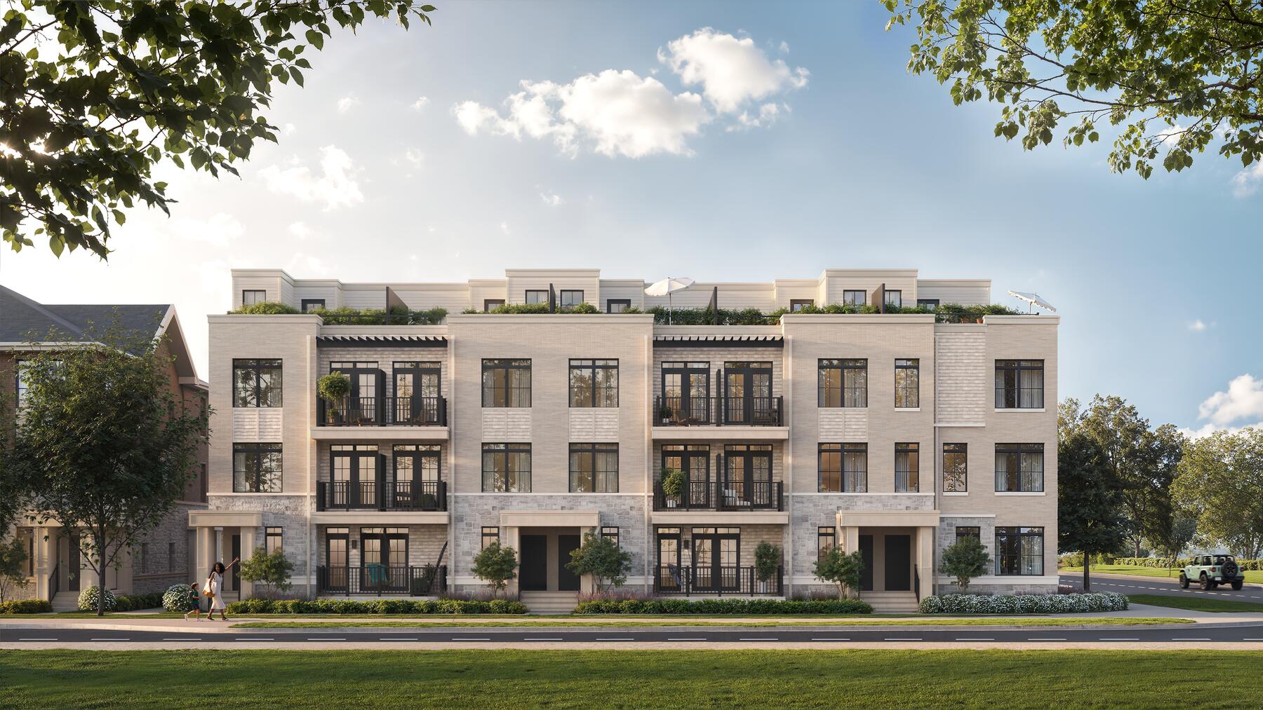 South Banks townhomes, Elevation C — artist's rendering
